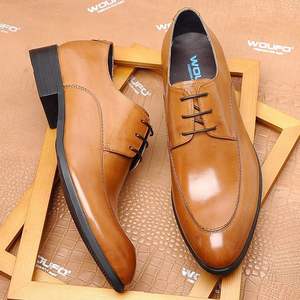 Zapatos Derby de gama alta para hombres-Zapatos Oxford planos con cordones de cuero genuino-Zapatos de cuero formales para hombres de nuevo estilo - Product Image 2