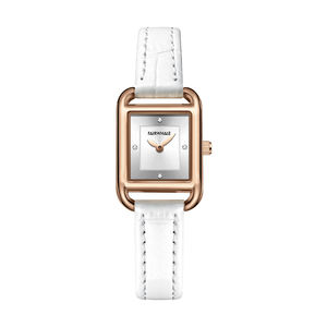 Oem นาฬิกาแบรนด์หรูสำหรับผู้หญิง,นาฬิกาควอตซ์กันน้ำสแตนเลสนาฬิกาธุรกิจหนังสุภาพสตรีหน้าปัดสี่เหลี่ยม - Product Image 2