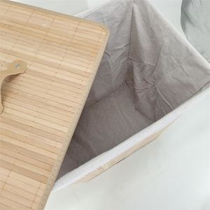 Cesto de ropa sucia grande tejido de bambú envío gratis cesta de almacenamiento de tela plegable <span class=keywords><strong>para</strong></span> ropa <span class=keywords><strong>juguetes</strong></span> contenedor organizador - Product Image 4