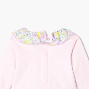 Set di pantaloni in tinta unita con stampa floreale dolce per bambini Set di felpe per neonati di 6-12 mesi Set di felpe 0-3 mesi per le ragazze - Product Image 3