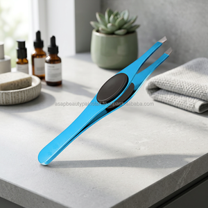 ASAP Juego de Pinzas para Cejas y Pestañas de Acero Inoxidable Ecológicas, Punta Inclinada, Herramientas para Extensión de Pestañas y Depilación - Product Image 5