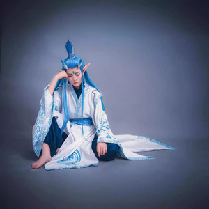 Ao Bing Cosplay Costume White Polyester Fiber Anime Role Play Outfit Game Wear - Product Image 2
