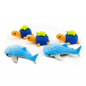 Nuevo diseño divertido lindo Marina animal bajo el agua de mar mundo 3D tortuga León delfín ballena Anguila eléctrica en forma de tiburón goma de borrar - Product Image 2