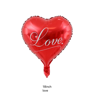 Vente en gros de ballons de la Saint-Valentin ballons en mylar en film d'aluminium ballons globos je t'aime amoureux du coeur ballons en feuille d'hélium - Product Image 5