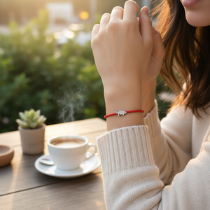 Plain Animal Shape Rope <b>Red</b> Knitting Minimal Stylish Charm <b>Bracelet</b> Wholesale 925 Silver Fine Jewelry - Product Image 3