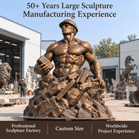 Sculpture de bronzier sur mesure grandeur nature, finition antique artisanale, pour mémoriaux, places publiques, musées, art public, durable