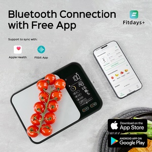 스마트 뉴트리션 11lb 스테인리스 스틸 & ABS 전자 주방 저울 AI 음성 자동 정확한 무게 측정 배터리 구동 - Product Image 1