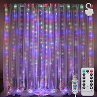 Guirlande lumineuse Kanlong 3x3m 300 LED 8 modèles, lumières féériques pour la décoration de la maison, guirlande lumineuse pour fenêtre, rideau lumineux scintillant pour les décorations de mariage
