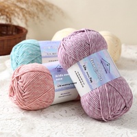 Fil à tricoter 6 brins en coton/acrylique, haute couleur, anti-boulochage, 7s Nm1/1.7, en pelote, prix spécial, vente en gros, pour écharpes, bonnets et tricot à la main
