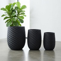 Pot Bunga Fiber Clay Gaya Modern Ramah Lingkungan Biodegradable Ringan Tahan Lama untuk Penggunaan Luar Ruangan/Dalam Ruangan Taman Pusat Perbelanjaan