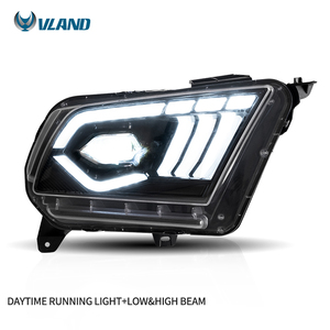 Vland-faro delantero para coche, luz para Ford <span class=keywords><strong>Mustang</strong></span> 2010-2014 Base GT Cobra Jet <span class=keywords><strong>Boss</strong></span> <span class=keywords><strong>302</strong></span> V6 Convertible, venta al por mayor de fábrica - Product Image 4