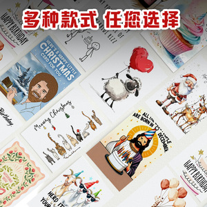 การ์ดอวยพรแบบกำหนดเองของ Amazon การ์ดวันเกิดแบบเคลือบด้านรูปสี่เหลี่ยมผืนผ้า ชุด 12 ชิ้น พร้อมซองจดหมาย พิมพ์ดิจิทัล - Product Image 3