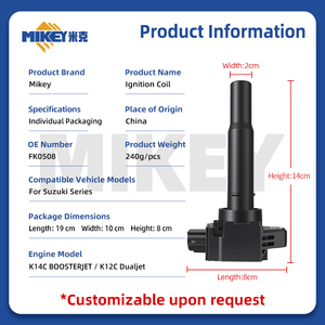 MIKEYA FK0508 Engine Ignition Coil for Suzuki SX4 <strong>Vitara</strong> Escudo Ignis for 3340086P00000 3340081P00 DQG6115MA K14C BOOSTERJET - Product Image 2
