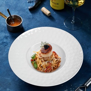 Modern Classic White Porcelain Dinnerware <b>Set</b> Durable BPA Free Eco-Friendly Tableware for <b>Restaurants</b> & Hotels - Product Image 2