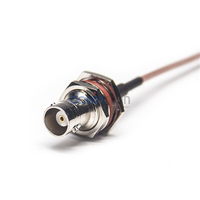 Connecteur étanche à cloison étanche mâle SMB droit vers femelle BNC 50 ohms avec câble de liaison RF RG178 RG316