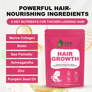 Gomitas para el Crecimiento del Cabello con Queratina, Péptidos de Colágeno Marino Hidrolizado, Suplemento Dietético para Engrosar el Cabello en Mujeres - Product Image 3