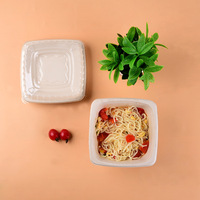 Boîtes à lunch modernes et minimalistes en pulpe de canne à sucre jetables en gros avec couvercles, contenants repas biodégradables haut de gamme 1000ml pour plats à emporter