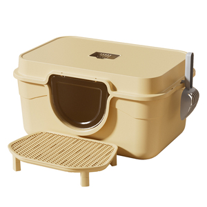 Extra-Large Open Cat Litter <b>Box</b> - Splash-Proof Semi-Enclosed Cat Toilet Factory <b>Drop</b>-Shipping - Product Image 1