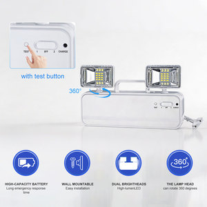 Lámpara <span class=keywords><strong>de</strong></span> <span class=keywords><strong>Emergencia</strong></span> LED <span class=keywords><strong>de</strong></span> Doble Cabezal Portátil, Recargable, <span class=keywords><strong>de</strong></span> Montaje en Pared, <span class=keywords><strong>para</strong></span> Interiores, Precios Directos <span class=keywords><strong>de</strong></span> Fábrica - Product Image 3