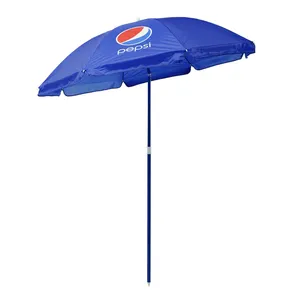 Individueller OEM-Design Pepsi Werbe-Regenschirm mit Logo faltbarer Sonnenschirm Polyester-PvC-Beschichtung Strand-Regenschirme