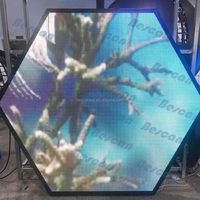 Écran LED hexagonal régulier haute luminosité BESCAN - Panneau mural vidéo intérieur/extérieur de 0,3 à 1,5 m de diamètre
