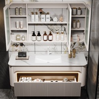 Armoire de coiffeuse de salle de bain en bois massif armoire de toilette murale armoire de toilette suspendue armoire de toilette armoire de toilette