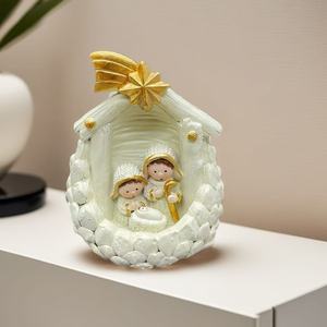SWAITE Regalos Navideños para el Hogar - Set de Esculturas del Nacimiento de Jesús - Decoración Artesanal de Resina para Interiores SW6546 - Añade un Toque Festivo Navideño - Product Image 1