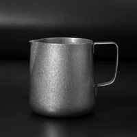 Pichet à lait en acier inoxydable épaissi, style vintage, pour latte art, avec graduations, pour mousse de lait et outil de vapeur