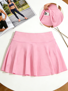 4 ensembles de super offres : Jupe de sport taille haute anti-transparence, jupe de tennis trapèze multicolore avec poches et ensemble décontracté - Product Image 5