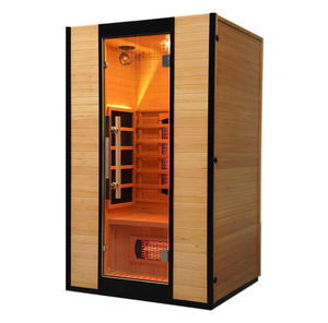 Sauna infrarouge en céramique, sauna infrarouge pour 2 personnes pour la maison, sauna en bois de pruche, sauna intérieur 2 en 1 avec chauffage à faible EMF - Product Image 1
