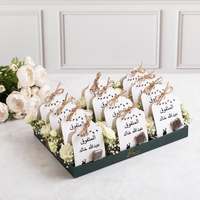 Boîtes à fleurs en papier mat recyclé écologiques personnalisables avec ficelle pour l'emballage de cadeaux de mariage et d'événements