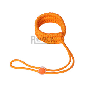 RONSUN Paracord Braided Bracelet Orange Phone Strap Wristband Industrial Use Polyester Material - Product Image 1
