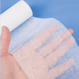 Hochwertige Großhandel Produktions linie medizinische Baumwolle Web kante Gaze Bandage Rolle