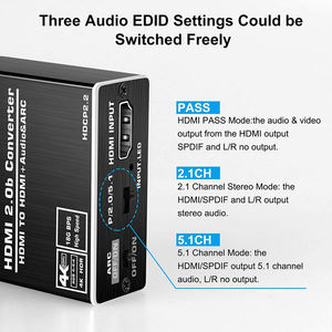 <span class=keywords><strong>Extracteur</strong></span> audio <span class=keywords><strong>HDMI</strong></span> 2.0b 4K 60Hz avec commutateur <span class=keywords><strong>ARC</strong></span> 5.1, sortie optique SPDIF 3.5mm, passage de signal 18 Gbps HDCP 2.2 pour TV, barre de son, projecteur - Product Image 3