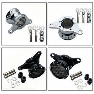 Kit d'admission de filtre à air de style klaxon rétro CNC pour moto Harley XL883 XL1200 1991-2014, nettoyeur d'air noir chromé - Product Image 4