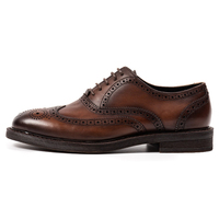 Chaussures Oxford de style brogue vintage pour hommes, confortables, durables, en cuir de vache véritable, faites à la main, à lacets, en cuir de vache pur, chaussures habillées durables