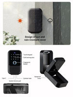 Boîte à clés intelligente TTlock/Tuya avec lecteur d'empreintes digitales et code, étanche IP65, murale