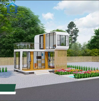 Cabane en acier personnalisable, maison préfabriquée intégrée, appartement et pod de camping modulaire extérieur