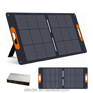 Foldable High Efficiency TUV Certified <b>Solar</b> <b>Panel</b> 100W Monocrystalline <b>Portable</b> Power Charger Black Orange Handles for Camping - Product Image 1