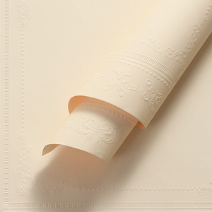 French retro Versailles rose relief <b>paper</b> 3D embossed <b>paper</b> 100g thick flower packaging <b>paper</b> wholesale - Product Image 2