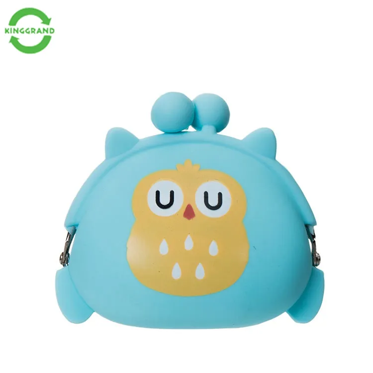 Factory Custom Cartoon Characters Handed Key Pouch Silicone Coin Purse