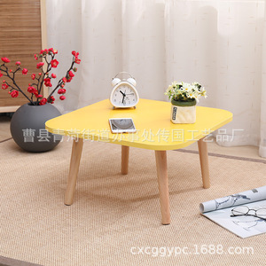 Modern Nordic Style Wooden Coffee <b>Table</b> With Varnish Finish For Living Room Or Balcony Use - Product Image 1