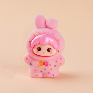 Moldes de resina DIY, adornos de mesa, figurita colgante de conejo bonito en estilo de arte de dibujos animados, accesorios pintados en 3D para decoración del hogar - Product Image 4