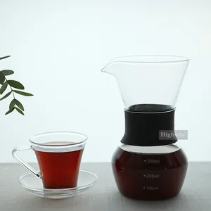 Highwin nhà sản xuất 600ml thủy tinh borosilicate lạnh Brew cà phê nồi đổ qua máy pha cà phê