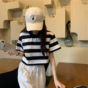 <span class=keywords><strong>T</strong></span>-<span class=keywords><strong>Shirt</strong></span> da donna Slim <span class=keywords><strong>Sexy</strong></span> aderente al petto con scritte personalizzate stampate da donna <span class=keywords><strong>t</strong></span>-<span class=keywords><strong>Shirt</strong></span> striata - Product Image 2
