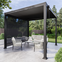 Pergola bioclimatique motorisée en aluminium moderne Mirador pour terrasse, jardin, cour