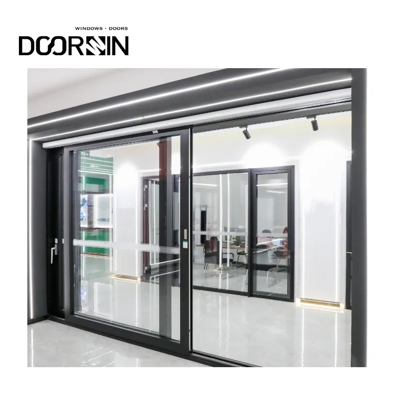 Fully Tempered Heavy Duty Lift And Sliding Doors Multi Track Design Patio Doors For Exterior Use