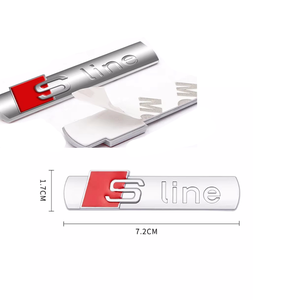 Adesivi Metallici 3D Cromati <span class=keywords><strong>S</strong></span> <span class=keywords><strong>Line</strong></span> per Auto, Emblemi Laterali per <span class=keywords><strong>Audi</strong></span> A3 A4 A5 A6 A7 A8 Q3 Q5 Q7 Q8 - Product Image 4