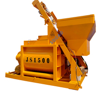 Centrale à béton électrique portable de marque XINGYE, mélangeur horizontal à mélange forcé JS500 avec garantie d'un an