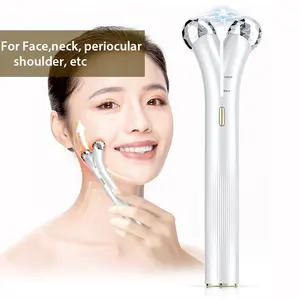 Massageador facial elétrico microcorrente, instrumento de beleza firmador do rosto 3d ems, lifting da pele, anti-rugas, rejuvenescimento